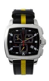 Seculus 4480.1.816 black, ss, black yellow leather