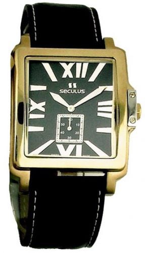 Seculus 4492.1.1069 black-gilt, pvd, black leather