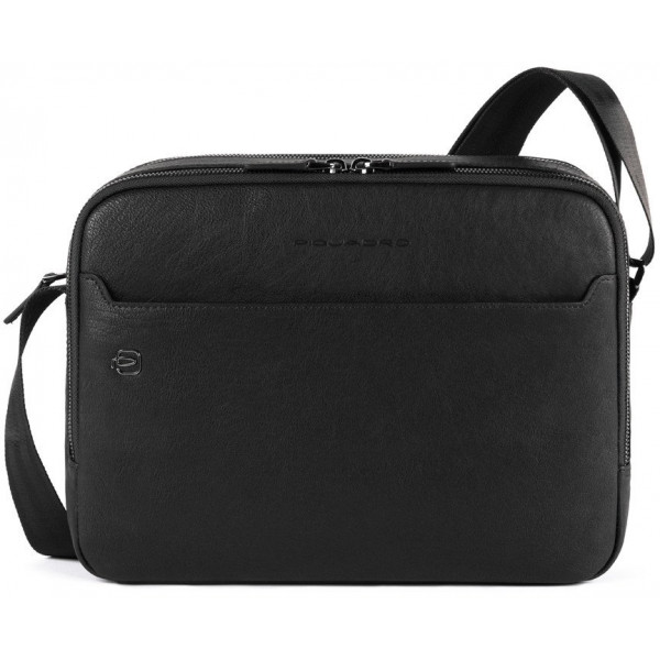 Piquadro BK SQUARE/Black  Сумочка наплечная с отдел. д/iPad (29x21x7,5)