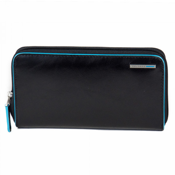 Piquadro BL SQUARE/Black Портмоне верт. на молнии с RFID защитой (19x10x2,2)