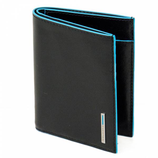 Piquadro BL SQUARE/Black Портмоне верт. с отдел. для 9 кред.карт (9,5x12,5x1,5)