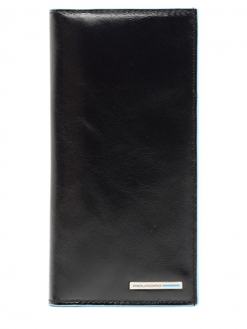 Piquadro BL SQUARE/Black  Портмоне верт. с отдел. для монет с RFID защитой (9x18x1,5)