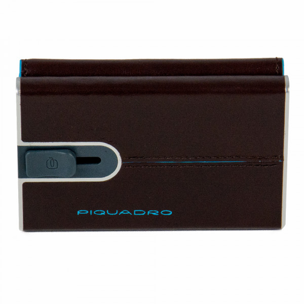 Piquadro BL SQUARE/Cognac Кредитница-портмоне с выдвижным механизмом с RFID защитой (6,2x10,5x2)