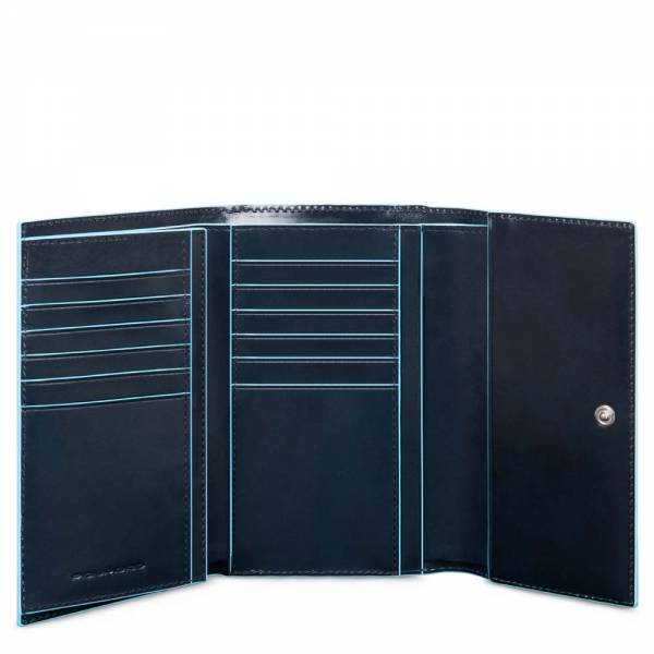 Piquadro BL SQUARE/N.Blue  Портмоне верт. с отдел. для 24 кред.карт с RFID защитой (10,5x16x3)