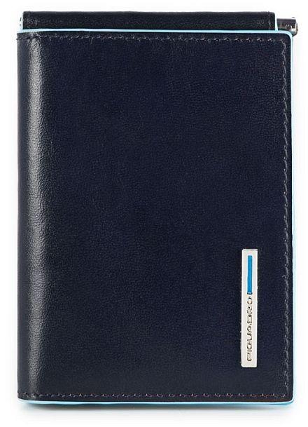 Piquadro BL SQUARE/N.Blue Портмоне верт. с зажимом для банкнот (8x10x2