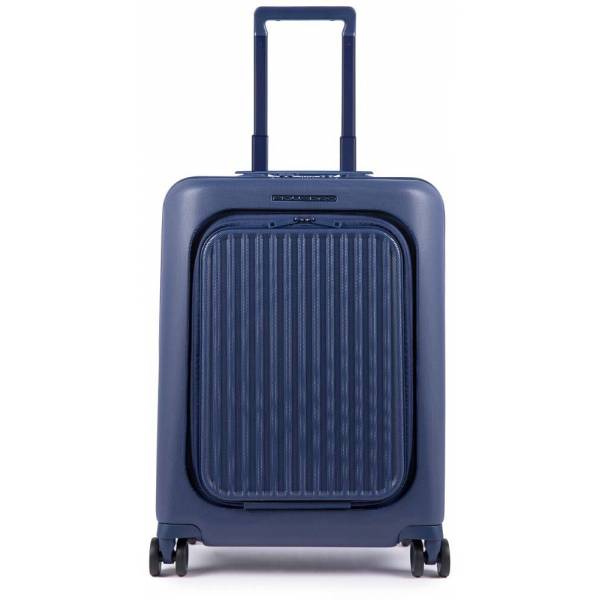 Piquadro SEEKER/Blue Чемодан на 4 колесах S с карманом д/ноутбука 15,6"/iPad Air/Pro (35л) (40x55x23,5)