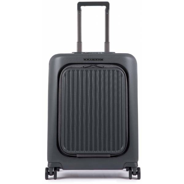 Piquadro SEEKER/Grey Чемодан на 4 колесах S с карманом д/ноутбука 15,6"/iPad Air/Pro (35л) (40x55x23,5)