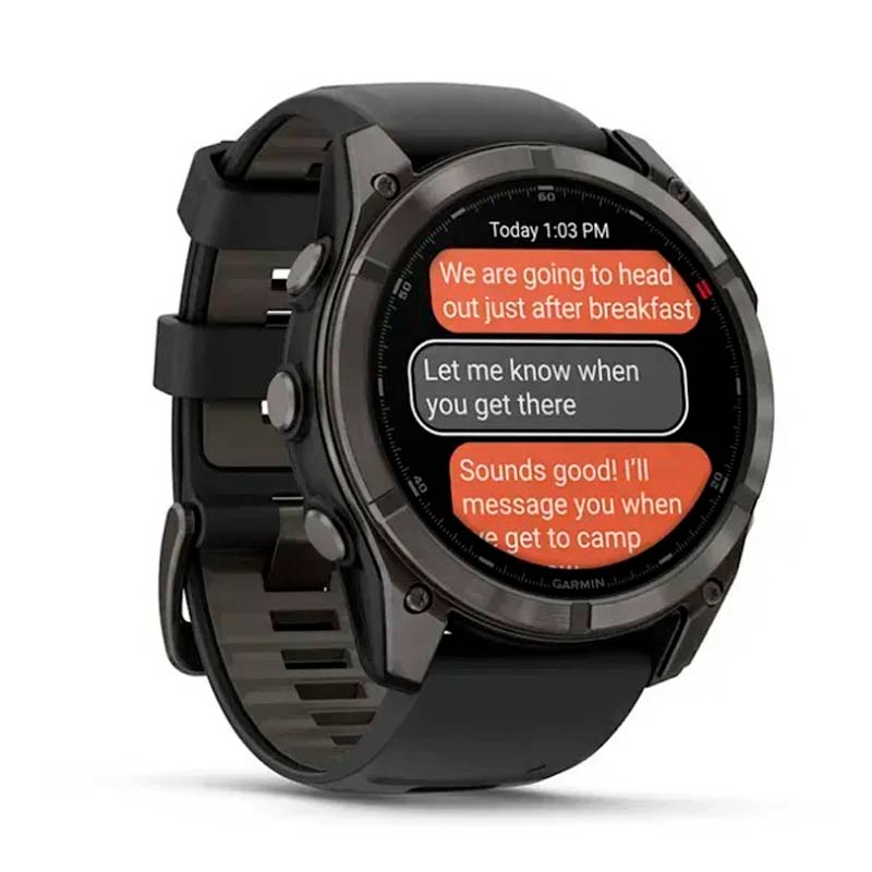 Garmin Смарт-часы Garmin Fenix 8 Pro (51 mm) AMOLED Sapphire, титан Carbon Gray DLC с силиконовым черно-серым ремешком Garmin Смарт-часы Garmin Fenix 8 Pro (51 mm) AMOLED Sapphire, титан Carbon Gray DLC с силиконовым черно-серым ремешком