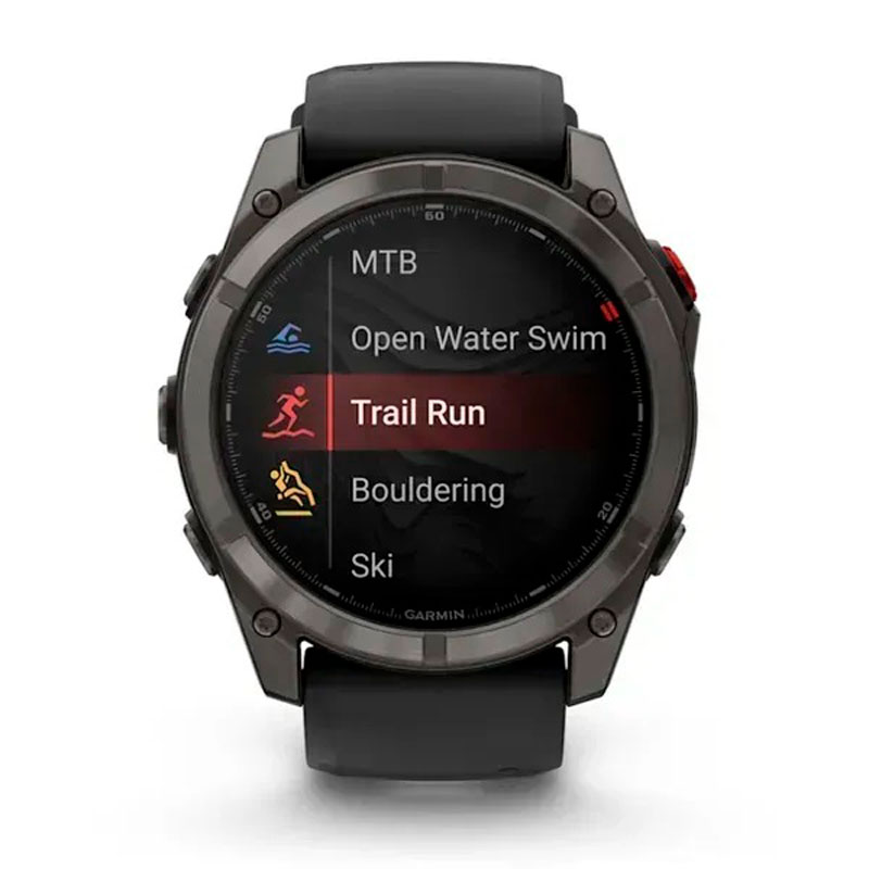 Garmin Смарт-часы Garmin Fenix 8 Pro (51 mm) AMOLED Sapphire, титан Carbon Gray DLC с силиконовым черно-серым ремешком Garmin Смарт-часы Garmin Fenix 8 Pro (51 mm) AMOLED Sapphire, титан Carbon Gray DLC с силиконовым черно-серым ремешком
