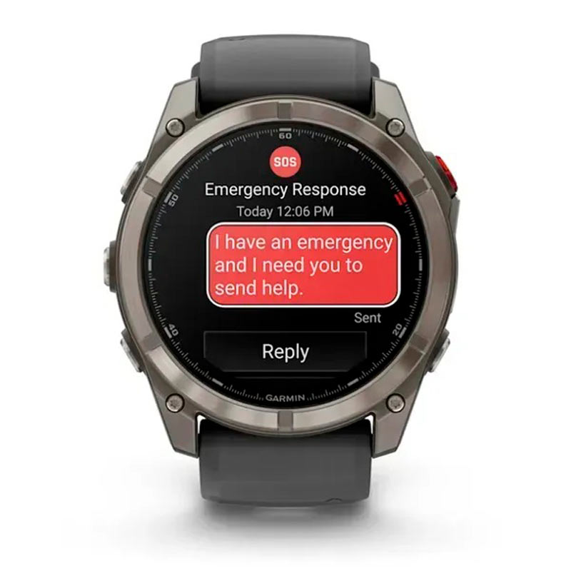 Garmin Смарт-часы Garmin Fenix 8 Pro (51 mm) AMOLED Sapphire, титан с графитово-черным силиконовым ремешком Garmin Смарт-часы Garmin Fenix 8 Pro (51 mm) AMOLED Sapphire, титан с графитово-черным силиконовым ремешком