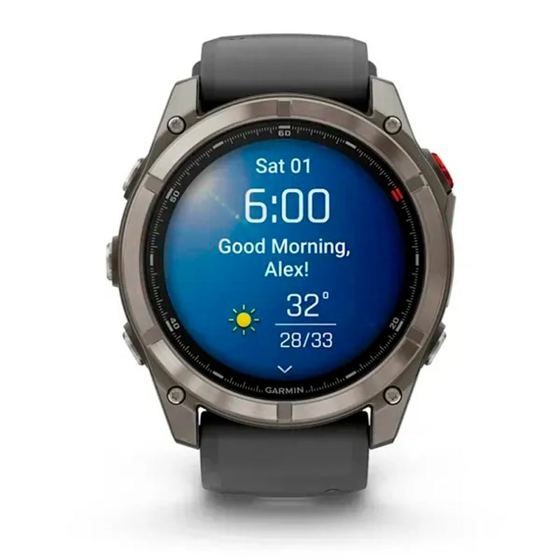 Garmin Смарт-часы Garmin Fenix 8 Pro (51 mm) AMOLED Sapphire, титан с графитово-черным силиконовым ремешком Garmin Смарт-часы Garmin Fenix 8 Pro (51 mm) AMOLED Sapphire, титан с графитово-черным силиконовым ремешком