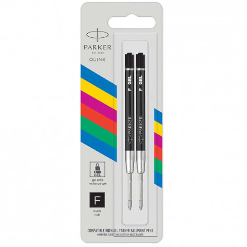 Parker Стержень   Parker шарик. GEL пласт. черн.   F  блистер 2шт