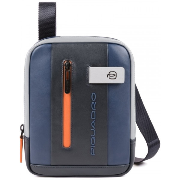 Piquadro URBAN/Blue-Grey2 Сумка верт. с отдел. для iPad mini на ремне (17,5x22,5x5)